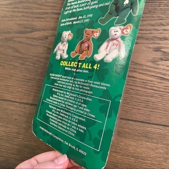 NWT Erin The Bear McDonald's Ty Beanie Baby RARE - Picture 5 of 5